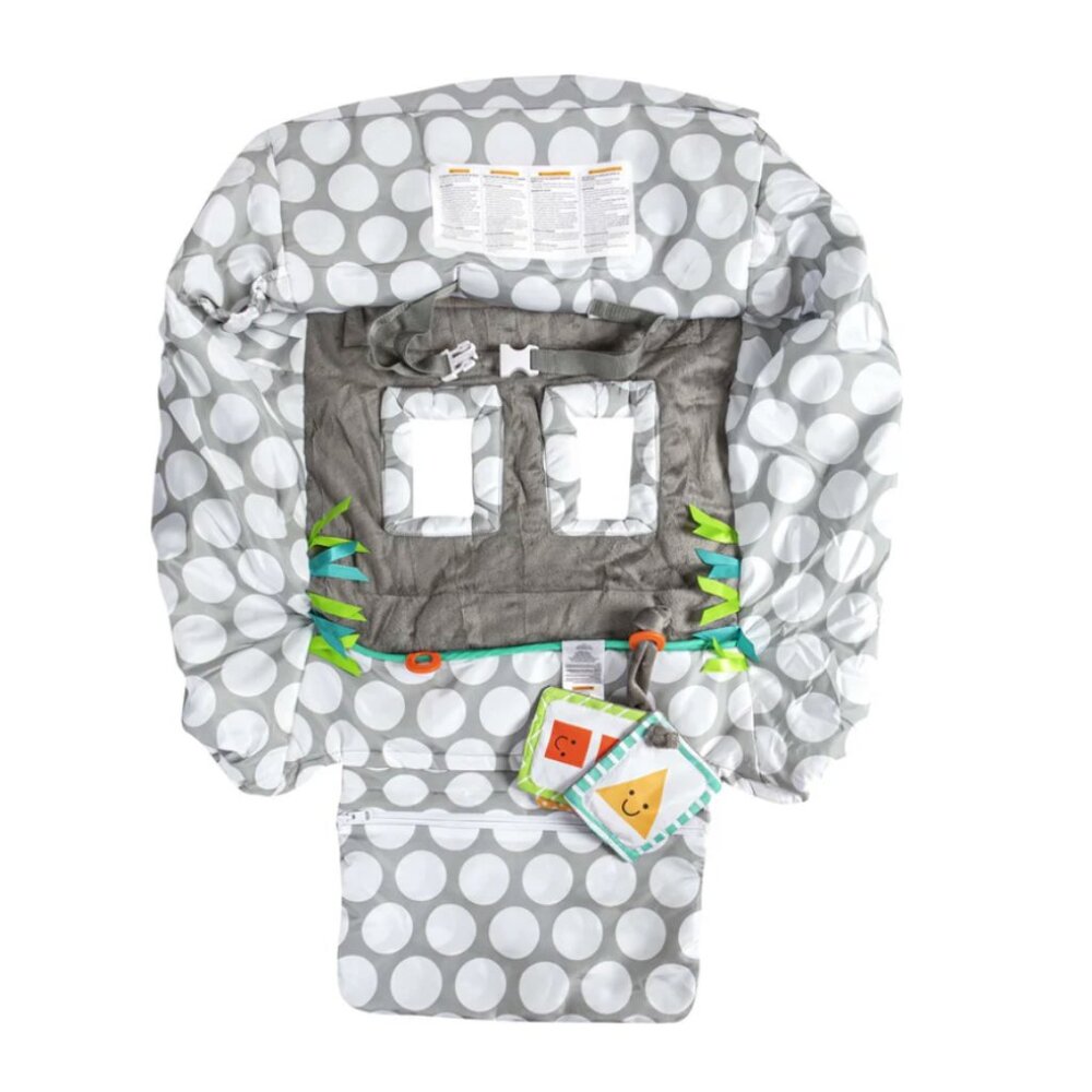 Boppy Shopping Cart & High Chair Cover – Neutral Polka Dot (Like New)